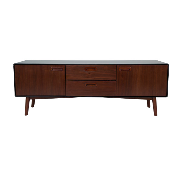 voor eeuwig Vorige Kan worden berekend Dutchbone Juju Vintage tv-meubel donker hout 4300003 | LUMZ