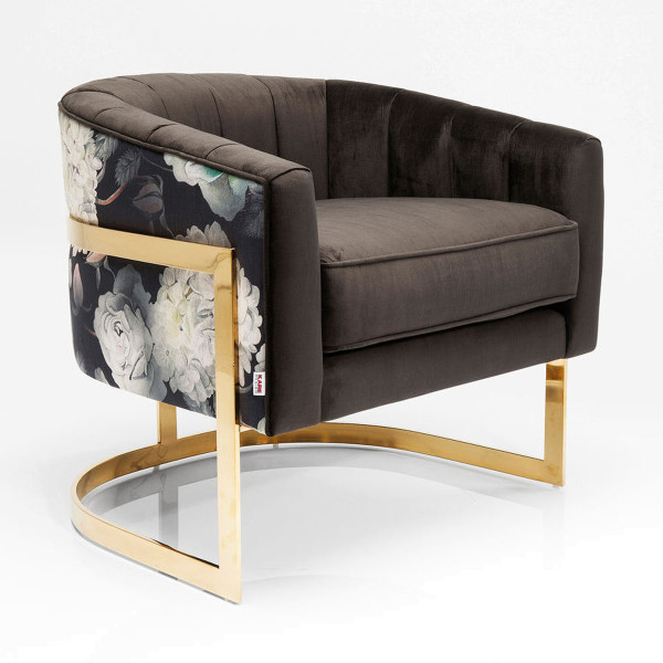 dienblad Kan weerstaan Zeg opzij Kare Design Bold Club | Design fauteuil goud frame | 83616 | LUMZ