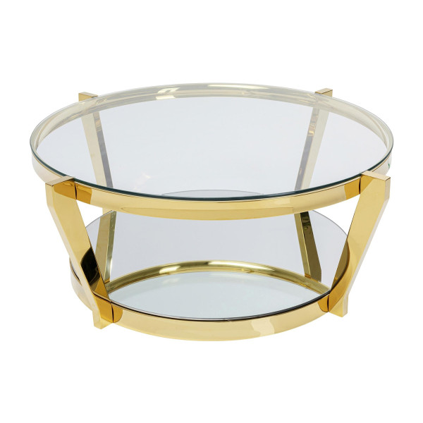 Terugspoelen nood pleegouders Kare Design Monocolo Gold | Gouden salontafel rond | 85365