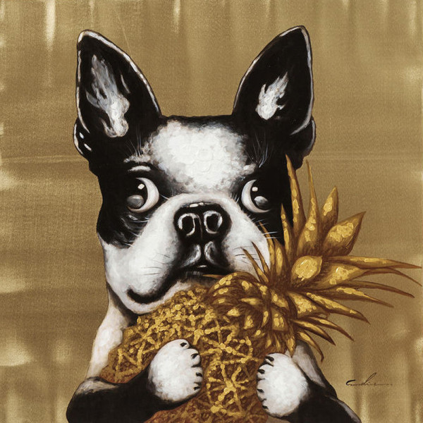 Inleg voorstel Stevig Kare Design Touched | Afbeelding van hond met ananas | 60442 | LUMZ