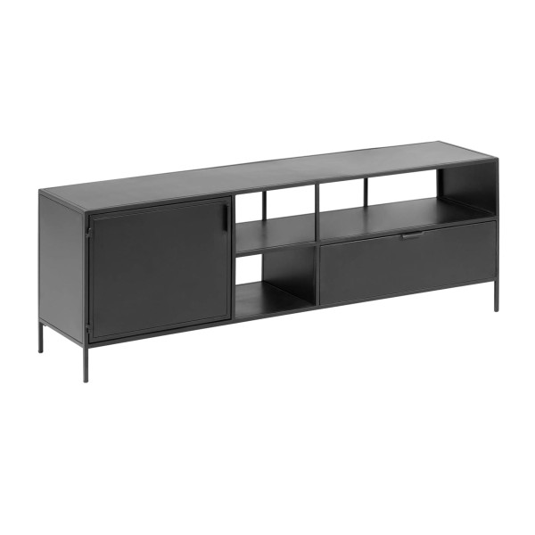 In hoeveelheid Aggregaat helaas Kave Home Shantay tv-meubel zwart metaal | CC1909R01 | LUMZ