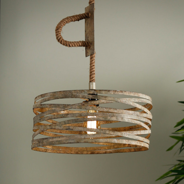 Roei uit Reciteren esthetisch Metalen hanglamp aan touw | Santa Roop | LUMZ