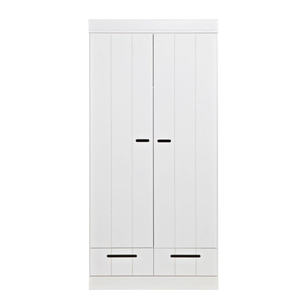 Snazzy Afm droogte Woood Connect | Witte kledingkast 2-deurs met lades | 360302-GOW | LUMZ
