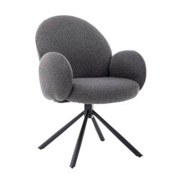 Boucle stoel met ronde vormen
