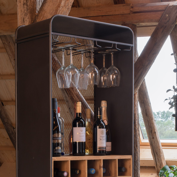 verf hiërarchie vertaling Dutchbone Vino | Open houten wijnkast | 4100017 | LUMZ