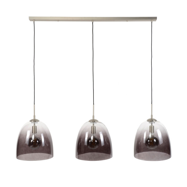 plan neutrale matras Glazen hanglamp met 3 ovale kappen | Santa Shaded | LUMZ