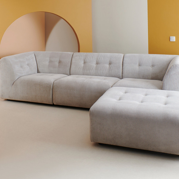 Slager Voordracht Metalen lijn HK living Vint Couch | Modulaire bank met knopen | LUMZ