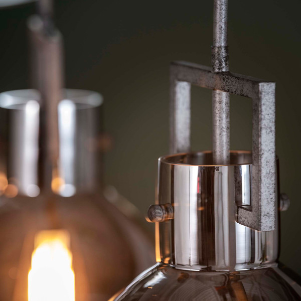 het doel Schaduw Golf Industriele hanglamp met chroom | Santa Industry | LUMZ