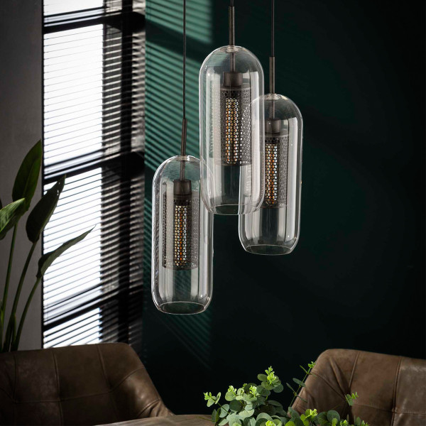 R havik meerderheid Trapse hanglamp met glazen cylinders | Santa Naro | LUMZ