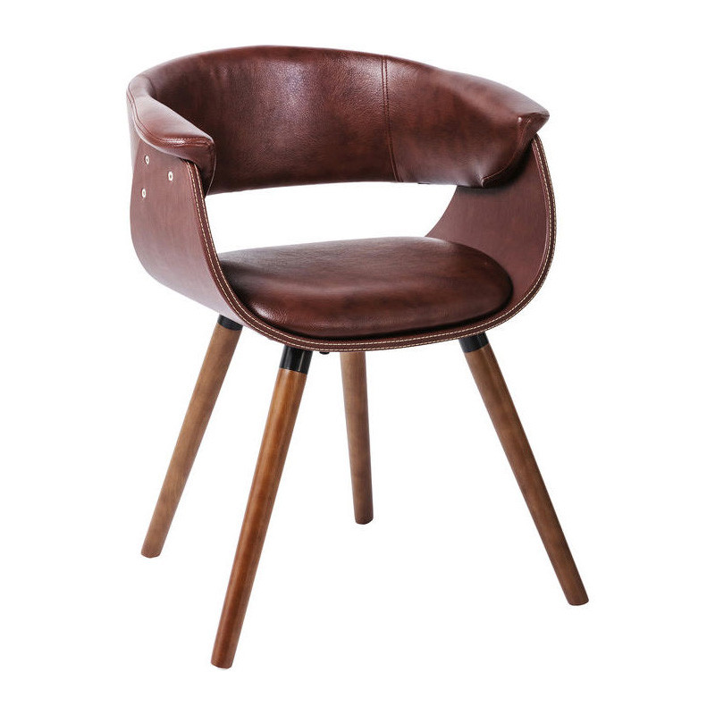 Effectiviteit Ministerie Oude tijden Kare Design Monaco | Vintage stoel bruin leer | 81837 | LUMZ