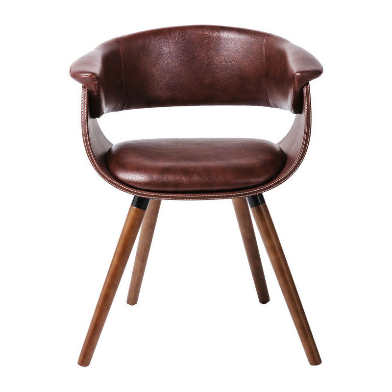 Effectiviteit Ministerie Oude tijden Kare Design Monaco | Vintage stoel bruin leer | 81837 | LUMZ