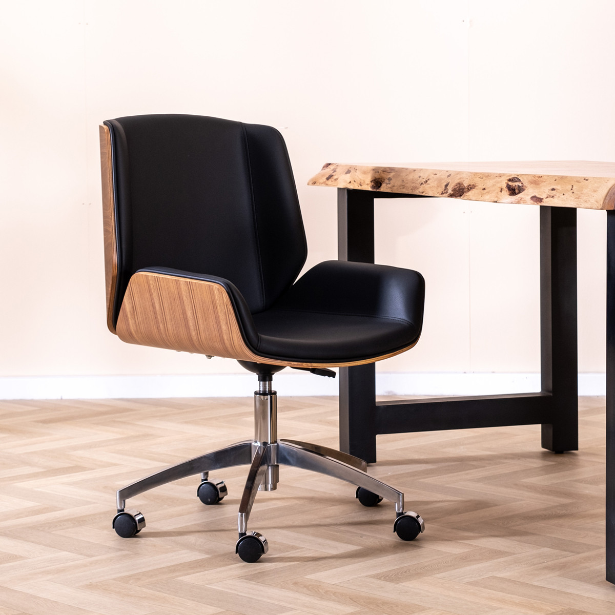 Design bureaustoel gebogen hout | Bodio Fab LUMZ