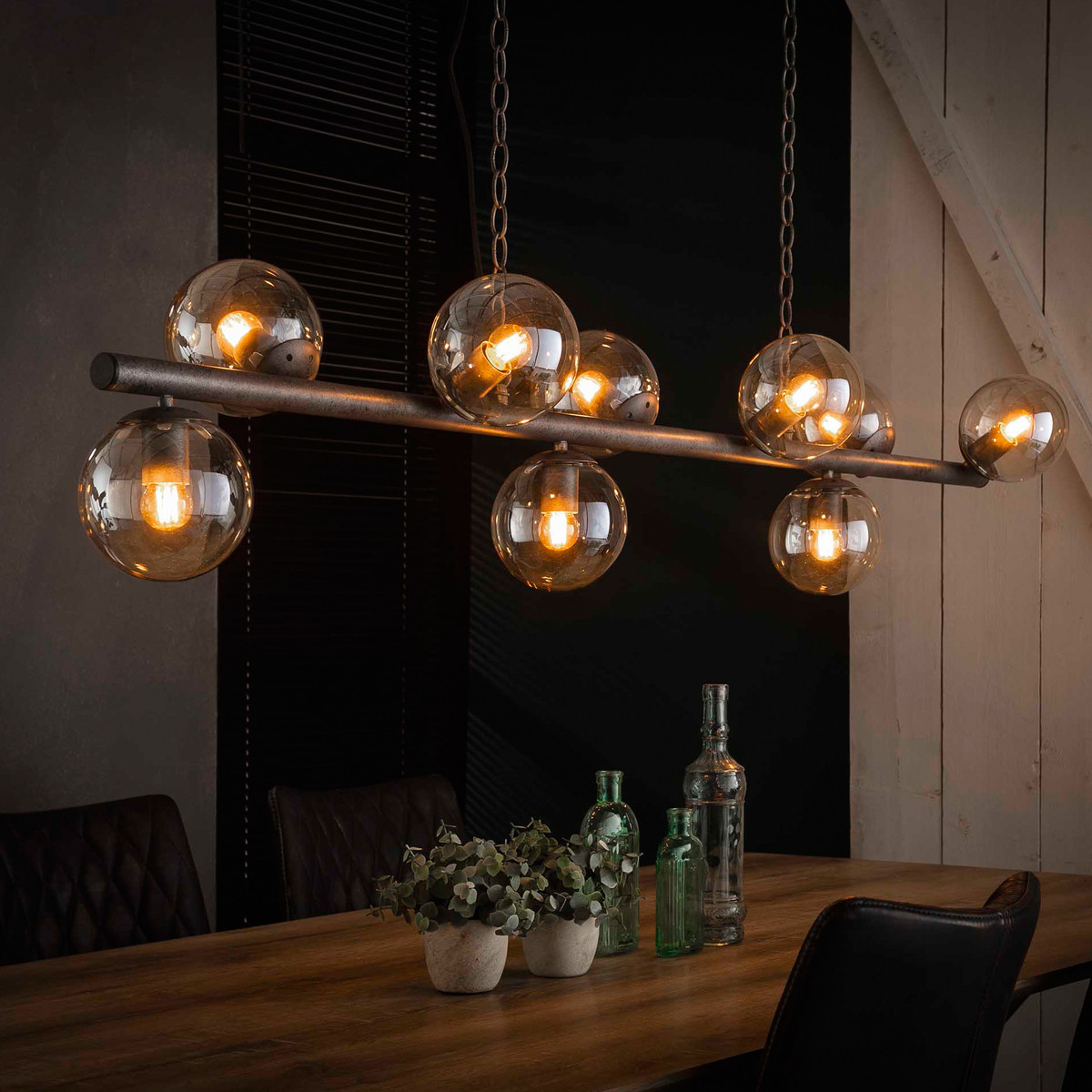 In tegenspraak Fantastisch Hopelijk Eettafel hanglamp met glazen bollen | Santa Tower | LUMZ