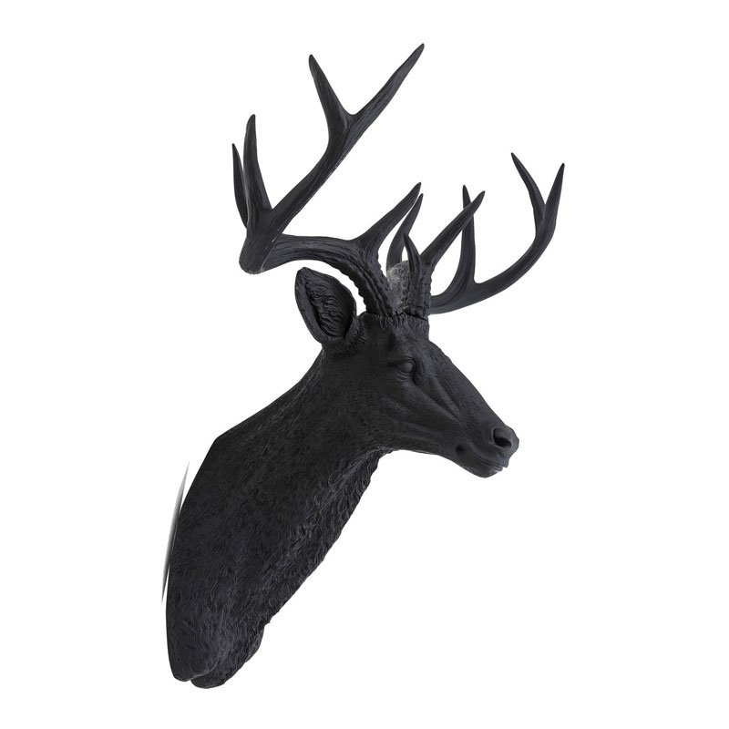 In zoomen gewoontjes silhouet Hertenkop Deer Rubber Black kopen | Onlinedesignmeubel.nl