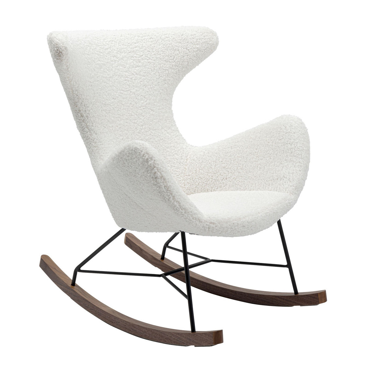Gezond bolvormig Wegrijden Kare Design Balance | Witte teddy schommelstoel | 84675 | LUMZ