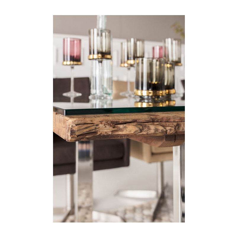 piek Populair Intact Kare Design Rustico | Glazen eettafel met gerecycled hout | 82849 | LUMZ