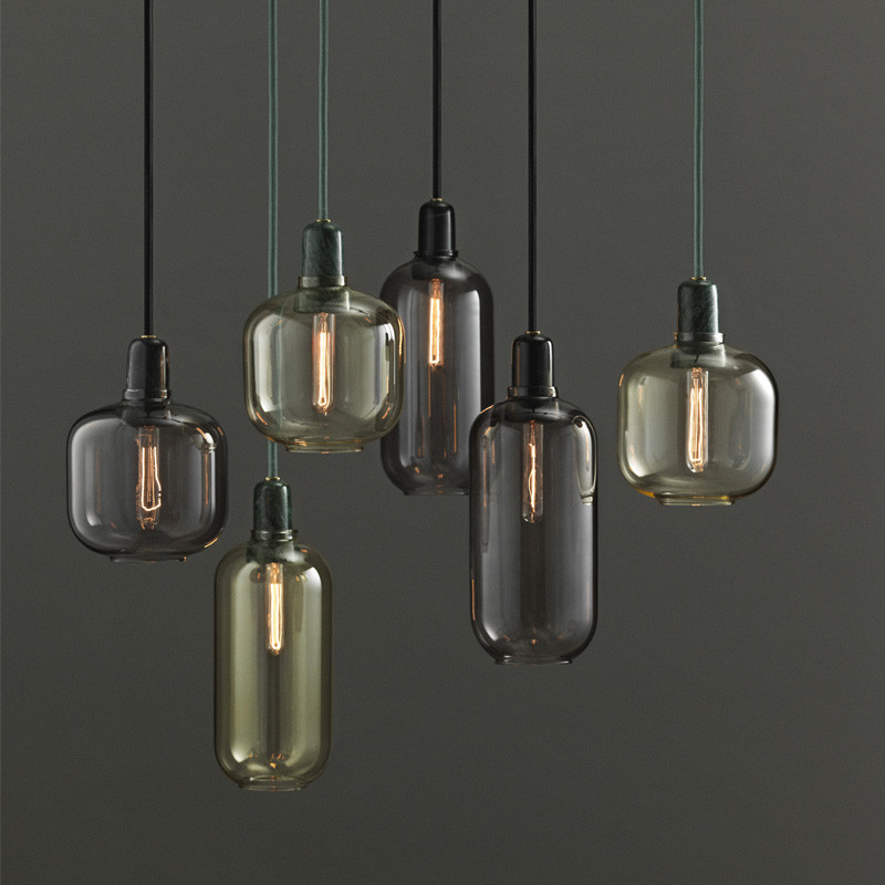 Ga terug Anoi Eenheid Glazen design hanglamp | Normann Copenhagen Amp Large | LUMZ