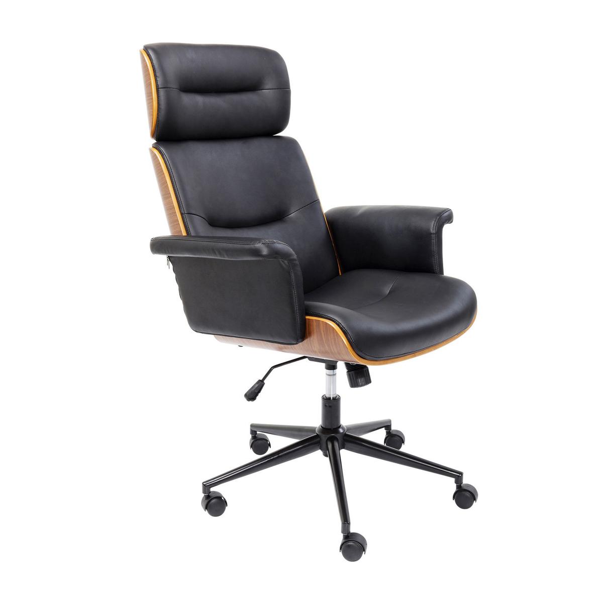 Kare Design Check Out Leren bureaustoel walnoot | 83959 | LUMZ