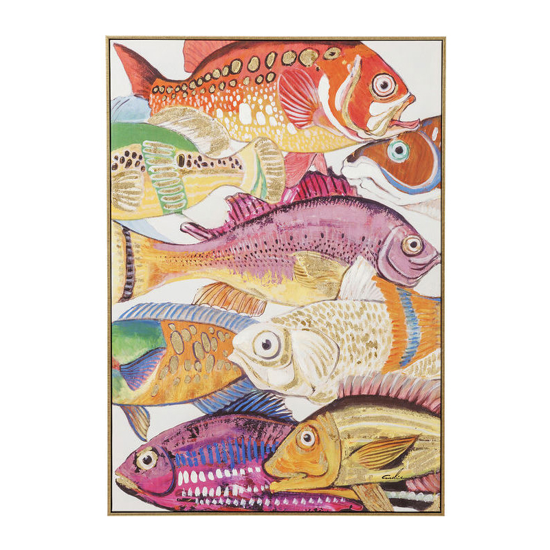 Medicinaal auteursrechten IJver Kare Design Touched | Wanddecoratie kleurrijke vissen One | 60447 | LUMZ